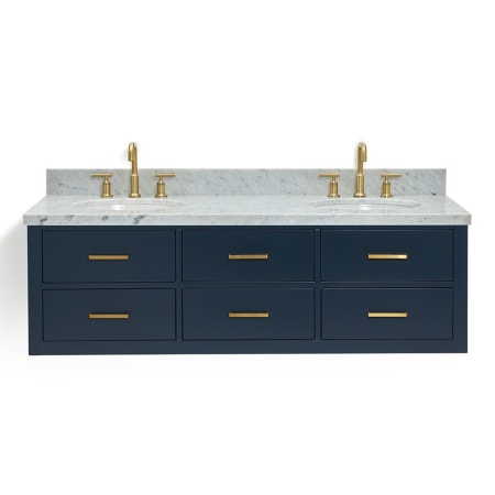 A large image of the Ariel W061DCWOVO Midnight Blue / Carrara White Top
