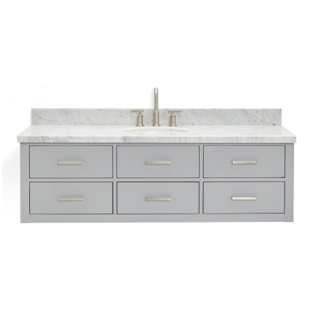 A large image of the Ariel W061SCWOVO Grey / Carrara White Top