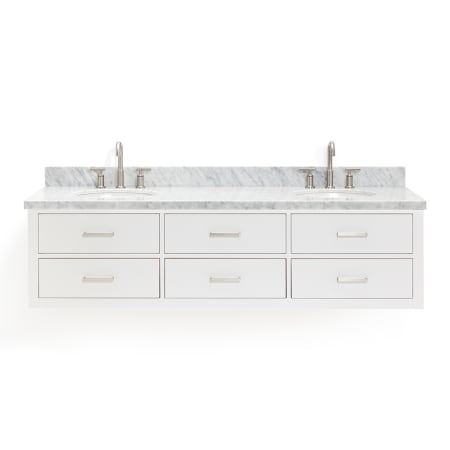 A large image of the Ariel W073DCWOVO White / Carrara White Top