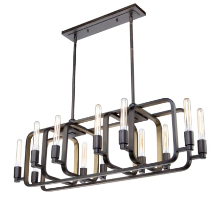 A large image of the Artcraft Lighting AC11081 Oil Rubbed Bronze / Gold Leaf