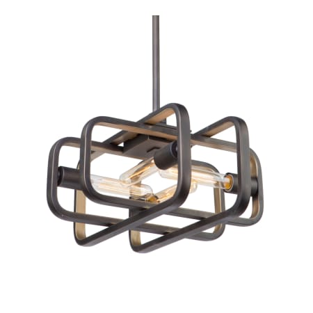 A large image of the Artcraft Lighting AC11085 Oil Rubbed Bronze / Gold Leaf