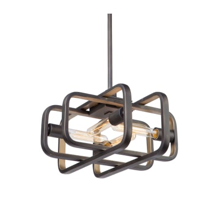 A large image of the Artcraft Lighting AC11085 Oil Rubbed Bronze / Gold Leaf