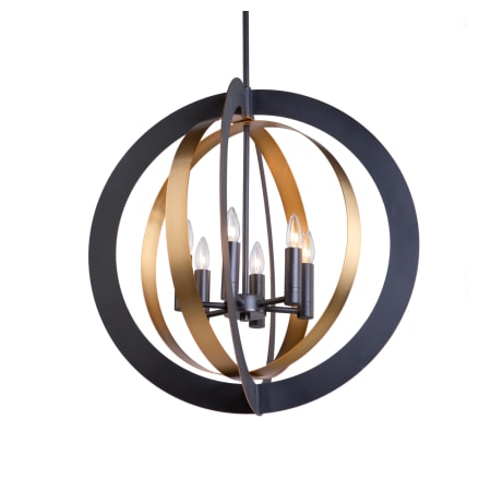 A large image of the Artcraft Lighting AC11236 Dark Bronze / Satin Brass