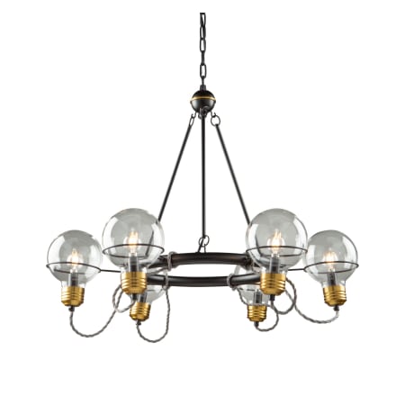 A large image of the Artcraft Lighting AC11727 Black / Brushed Brass