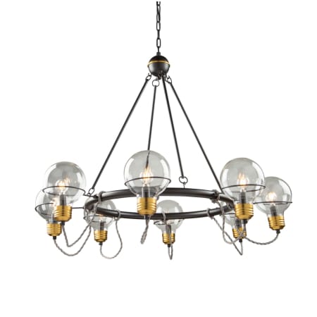 A large image of the Artcraft Lighting AC11728 Black / Brushed Brass