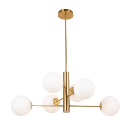 A large image of the Artcraft Lighting AC11765 Brass / White