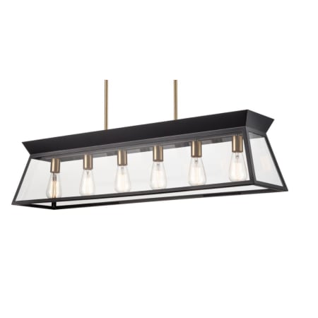 A large image of the Artcraft Lighting AC11854 Black / Brushed Brass