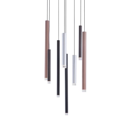 A large image of the Artcraft Lighting AC7088 Black / Copper / Satin Aluminum