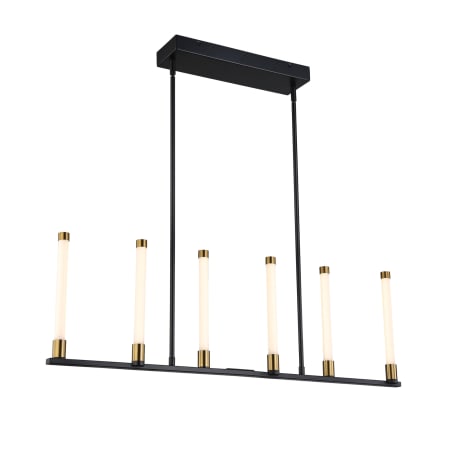 A large image of the Artcraft Lighting SC13086 Matte Black / Brass