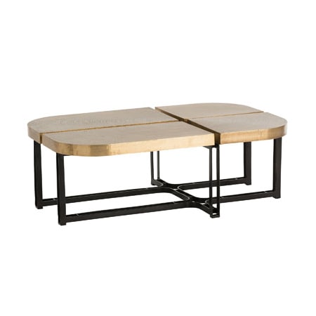 Arteriors Dj2054 Antique Brass Cyndi 43 1 2 Wide Coffee Table Lightingshowplace Com