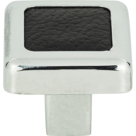 A large image of the Atlas Homewares 3149 Chrome / Black Leather