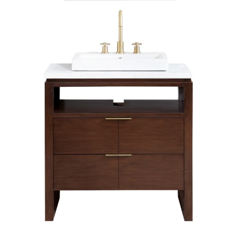 A large image of the Avanity GISELLE-VS33 Natural Walnut / Carrera White