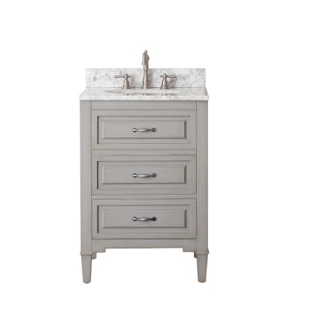 A large image of the Avanity KELLY-VS24 Blue Gray / White Carrera Marble Top