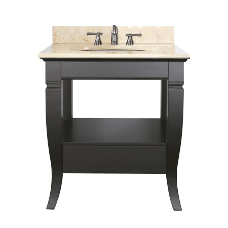 A large image of the Avanity MILANO-VS30 Black / Beige Marble Top