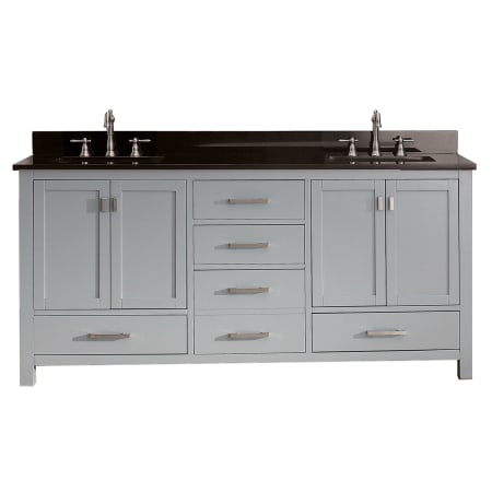 A large image of the Avanity MODERO-VS72 Chilled Gray / Black Granite Top