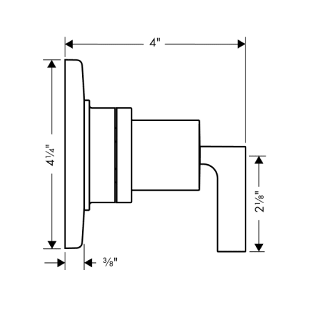 A large image of the Axor AXSS-Citterio-T03 Axor AXSS-Citterio-T03
