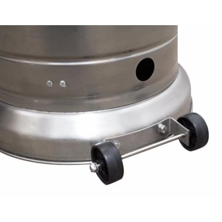 A large image of the AZ Patio Heaters HLDS01 AZ Patio Heaters-hlds01-Wheel Detail Stainless Steel