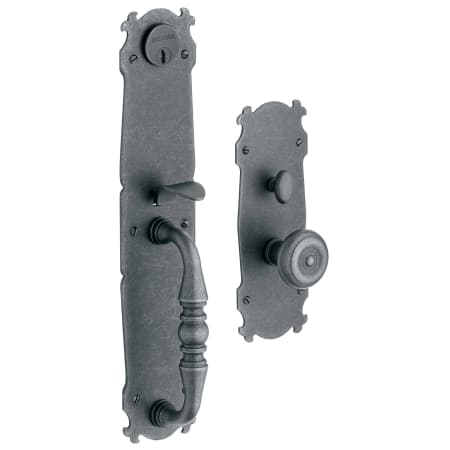 Baldwin 6556190DBLC Satin Black Charleston Double Cylinder Mortise Handleset Trim Set ...