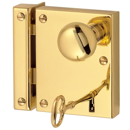 A large image of the Baldwin 5602.L Lifetime Polished Brass