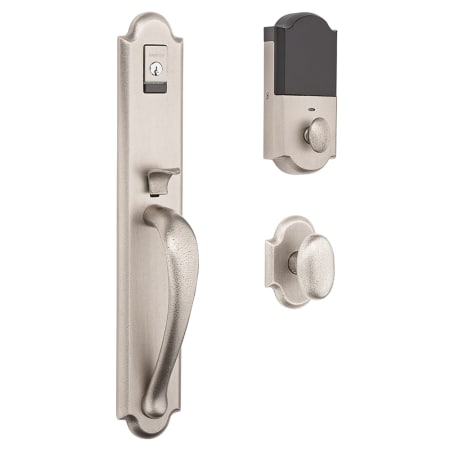 Baldwin 6402452BENTR Distressed Antique Nickel Evolved Boulder Single Cylinder Full Plate ...