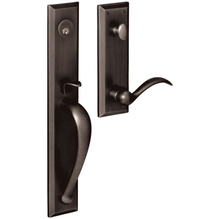 A large image of the Baldwin 6403.LENT Distressed Oil Rubbed Bronze