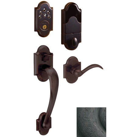 A large image of the Baldwin 8252.AC1LH Distressed Oil Rubbed Bronze
