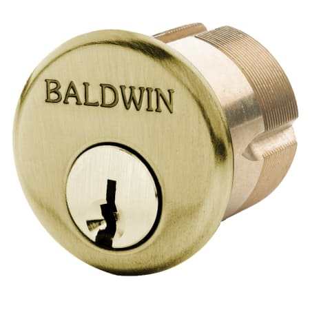 A large image of the Baldwin 8328 Satin Brass and Brown
