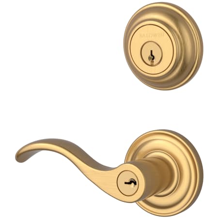 A large image of the Baldwin SCTRDxENCURLTRR Lifetime Satin Brass