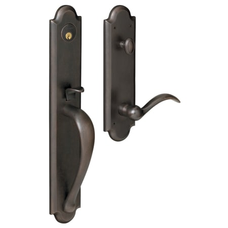 A large image of the Baldwin 6402.LFD Distressed Oil Rubbed Bronze