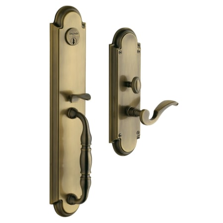 A large image of the Baldwin 6544.LDBL Satin Brass and Black