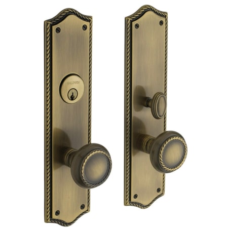 A large image of the Baldwin 6554.DBLC Satin Brass and Black