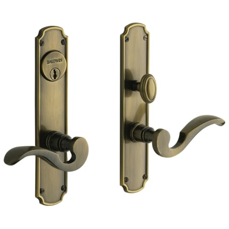 A large image of the Baldwin 6942.DBLC Satin Brass and Black