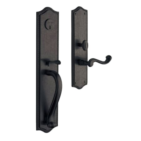 A large image of the Baldwin 6963.LFD Distressed Oil Rubbed Bronze