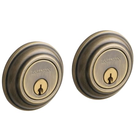A large image of the Baldwin 8232 Satin Brass and Black