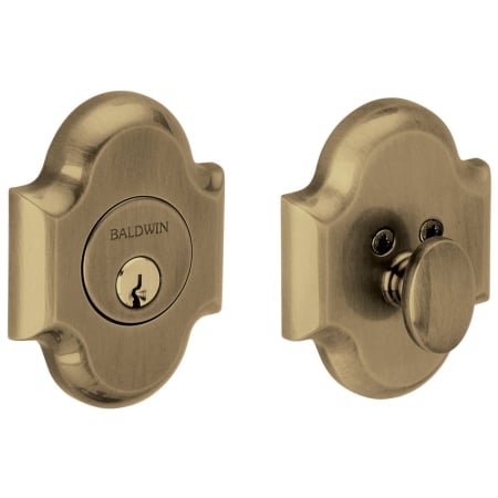 A large image of the Baldwin 8252 Satin Brass and Black