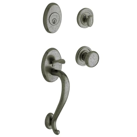 Baldwin 85315452ENTR Distressed Antique Nickel Logan Single Cylinder
