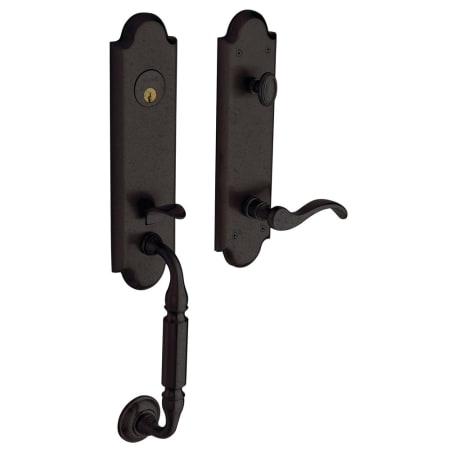 A large image of the Baldwin 85350.LFD Distressed Oil Rubbed Bronze