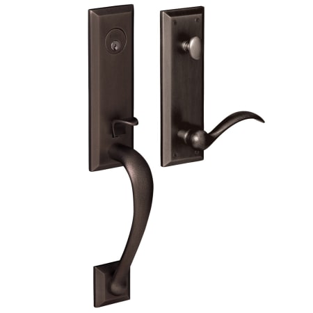 A large image of the Baldwin 85352.LENT Distressed Oil Rubbed Bronze