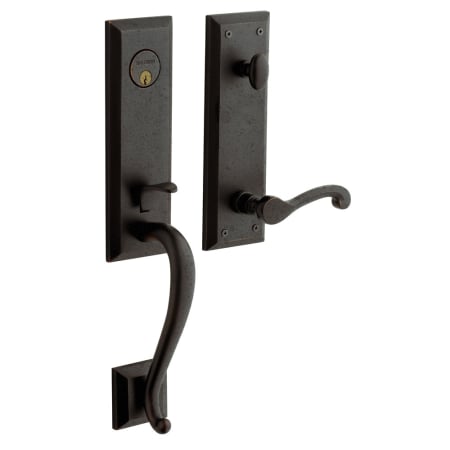 A large image of the Baldwin 85355.RENT Distressed Oil Rubbed Bronze