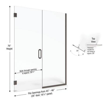 A large image of the Basco CELA-935-46-76CL Basco-CELA-935-46-76CL-Dimension Image