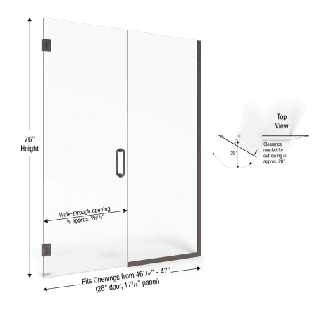 A large image of the Basco CELA-935-47-76CL Basco-CELA-935-47-76CL-Dimension Image