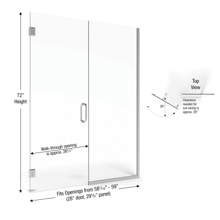 A large image of the Basco CELA-935-59-72XP Basco-CELA-935-59-72XP-Dimension Image