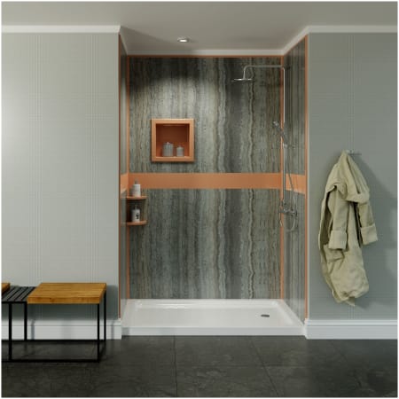 A large image of the Bella CORE PBBDSKT484848 Silver Travertine