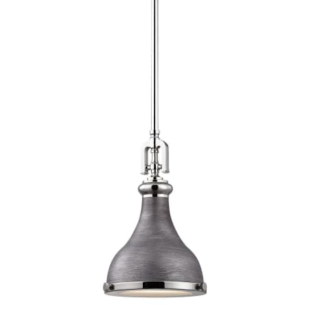 A large image of the Bellevue EP3204 Polished Nickel / Weathered Zinc