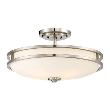 A large image of the Bellevue QZCF5092 Brushed Nickel