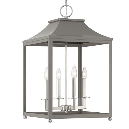 A large image of the Bellevue SH30009 Gray with Polished Nickel