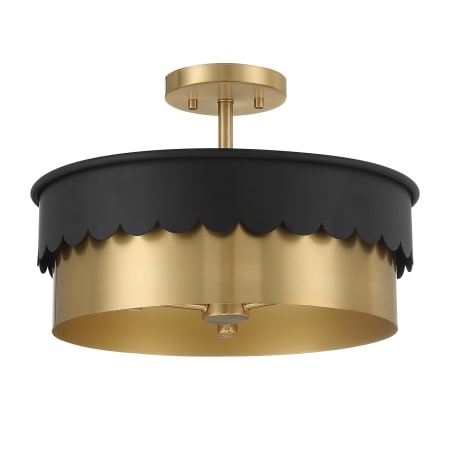 A large image of the Bellevue SH60072 Matte Black and Natural Brass