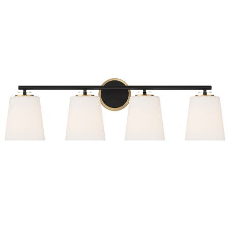 A large image of the Bellevue SH80079 Matte Black and Natural Brass