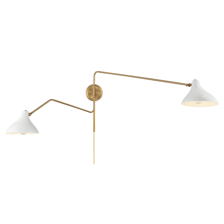 A large image of the Bellevue SH90088 White / Natural Brass