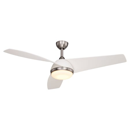 A large image of the Bellevue VXCFA95275 Brushed Nickel / Matte White